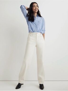 Madewell The Perfect Vintage Wide-Leg Jean in Vintage Canvas: Snap Edition Sz 33